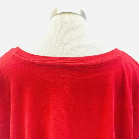 NWT SONOMA Women Long Sleeve Pull Over Round Neck 100% Cotton Red Shirt Size 5X - Picture 7 of 10